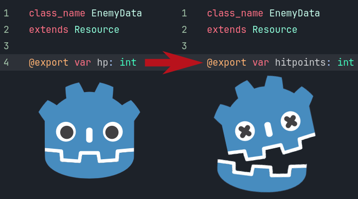 Safely Renaming Exported Variables in Godot